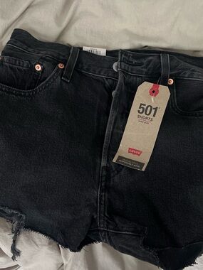 Levi's Black Denim Shorts with Tag